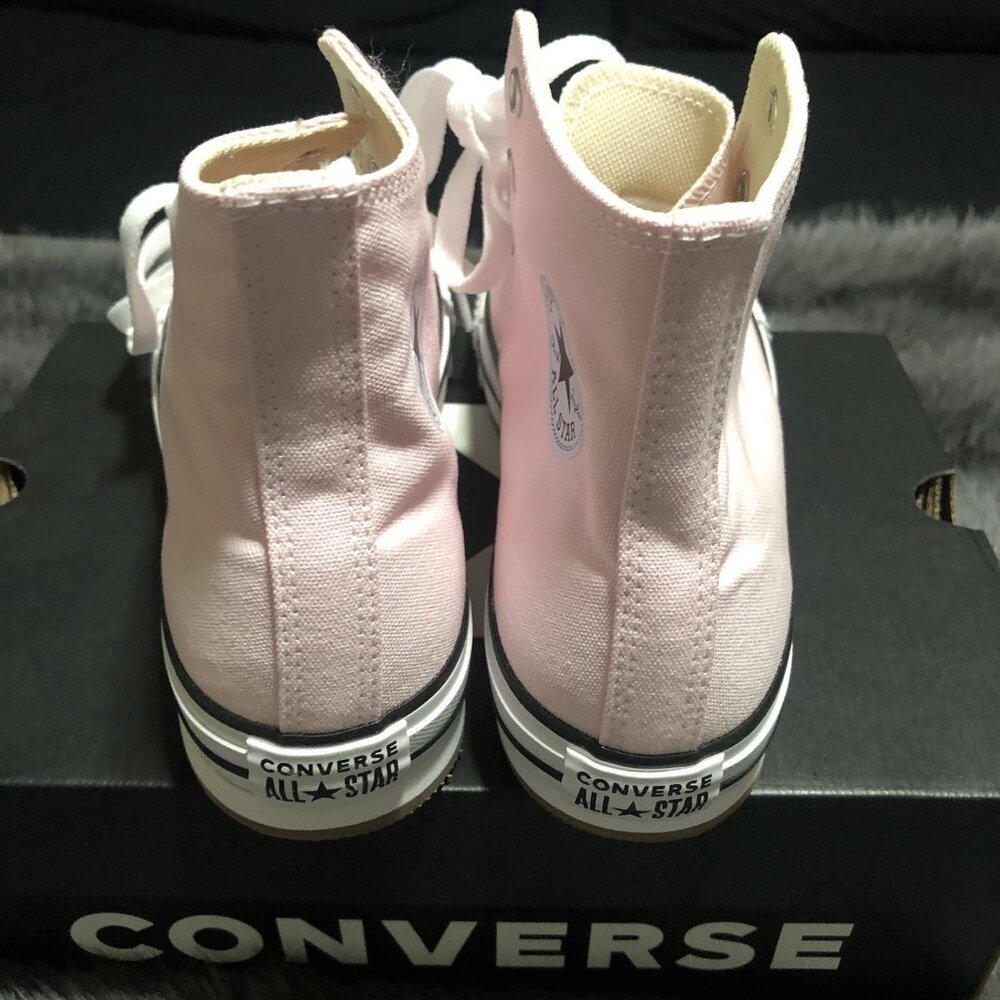 Converse Girls Converse CTAS Eva Lift, Size 7, A11831F, Sugar Berry/White - Picture 5 of 7
